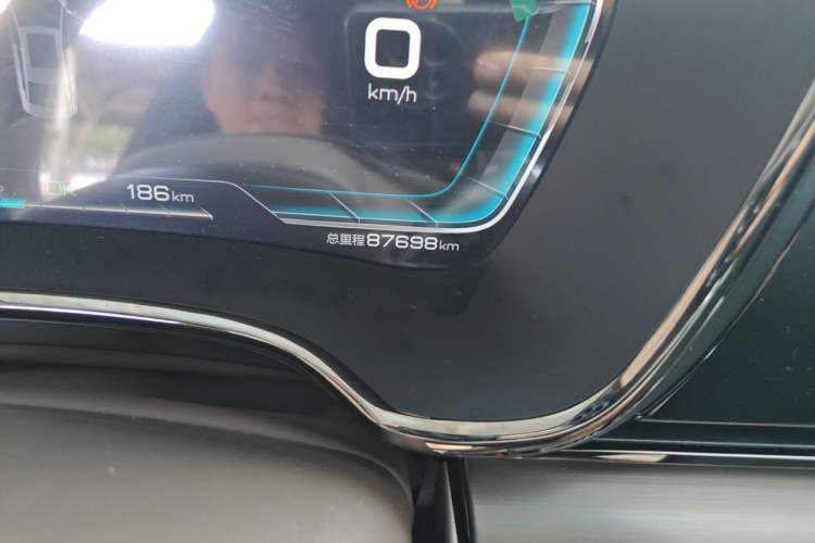 Used BYD Han 2020 EV Long-Range Luxury Model Odometer Close Up