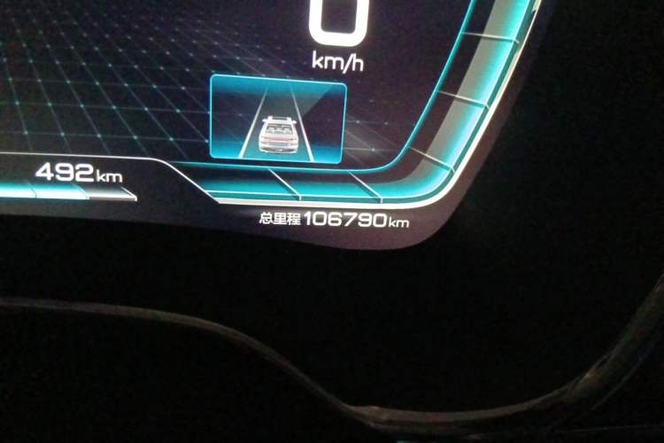 Used BYD Han 2020 EV Long-Range Luxury Model Odometer Close Up