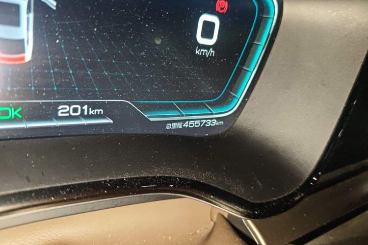 Used BYD Han 2020 EV Long-Range Luxury Model Odometer Close Up