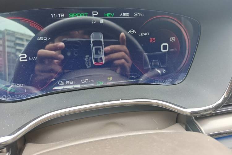 Used BYD Han 2020 DM Four-Wheel Drive Performance Edition Prestige Model Odometer Close Up