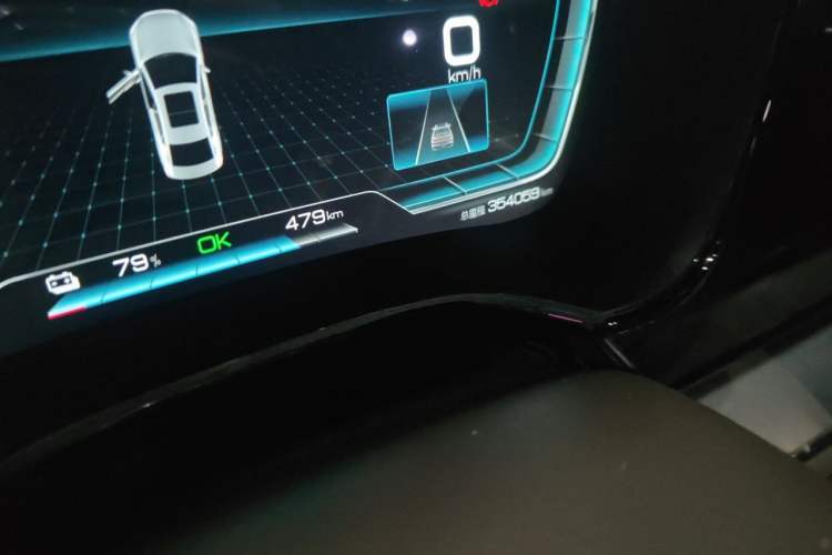 Used BYD Han 2020 EV Long-Range Luxury Model Odometer Close Up
