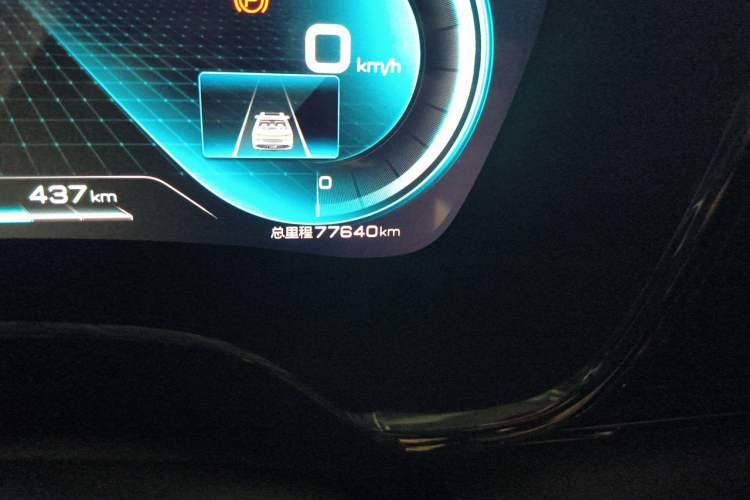 Used BYD Han 2020 EV Long-Range Luxury Model Odometer Close Up