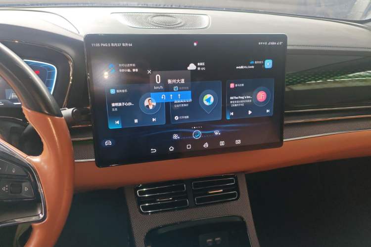 Used BYD Han 2020 EV Four-Wheel Drive High-Performance Flagship Model Audio And AC Panel