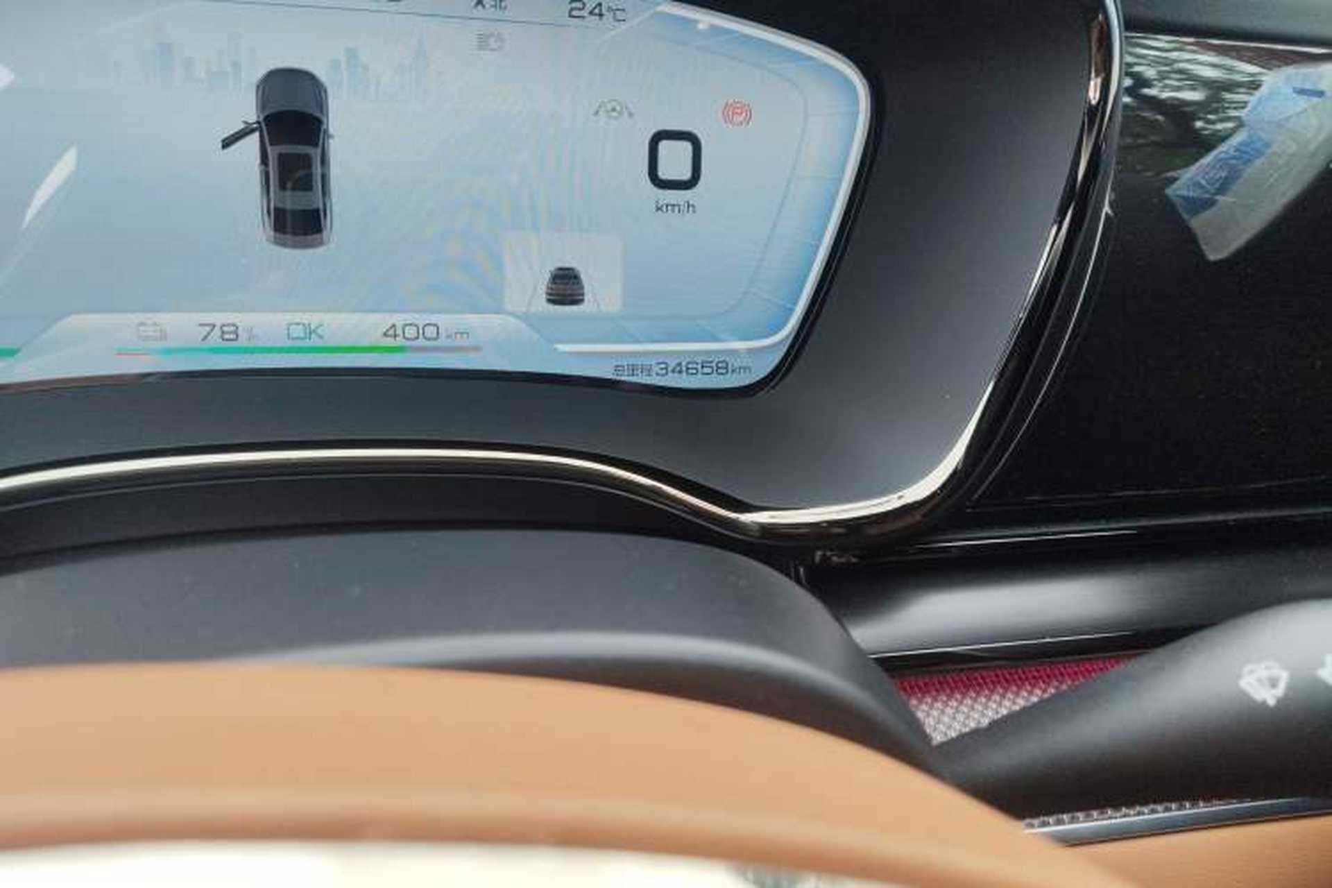 Used BYD Han 2020 EV Four-Wheel Drive High-Performance Flagship Model Odometer Close Up