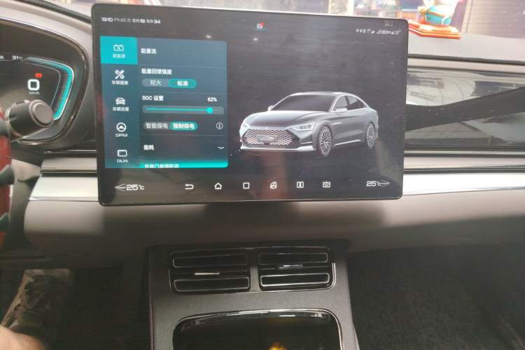 Used BYD Han 2020 DM Four-Wheel Drive Performance Edition Prestige Model Audio And AC Panel