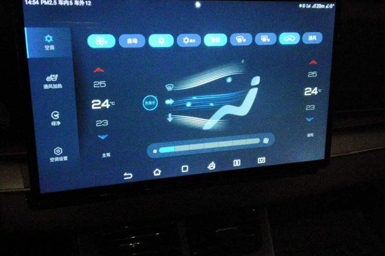 Used BYD Han 2020 EV Long-Range Luxury Model Audio And AC Panel