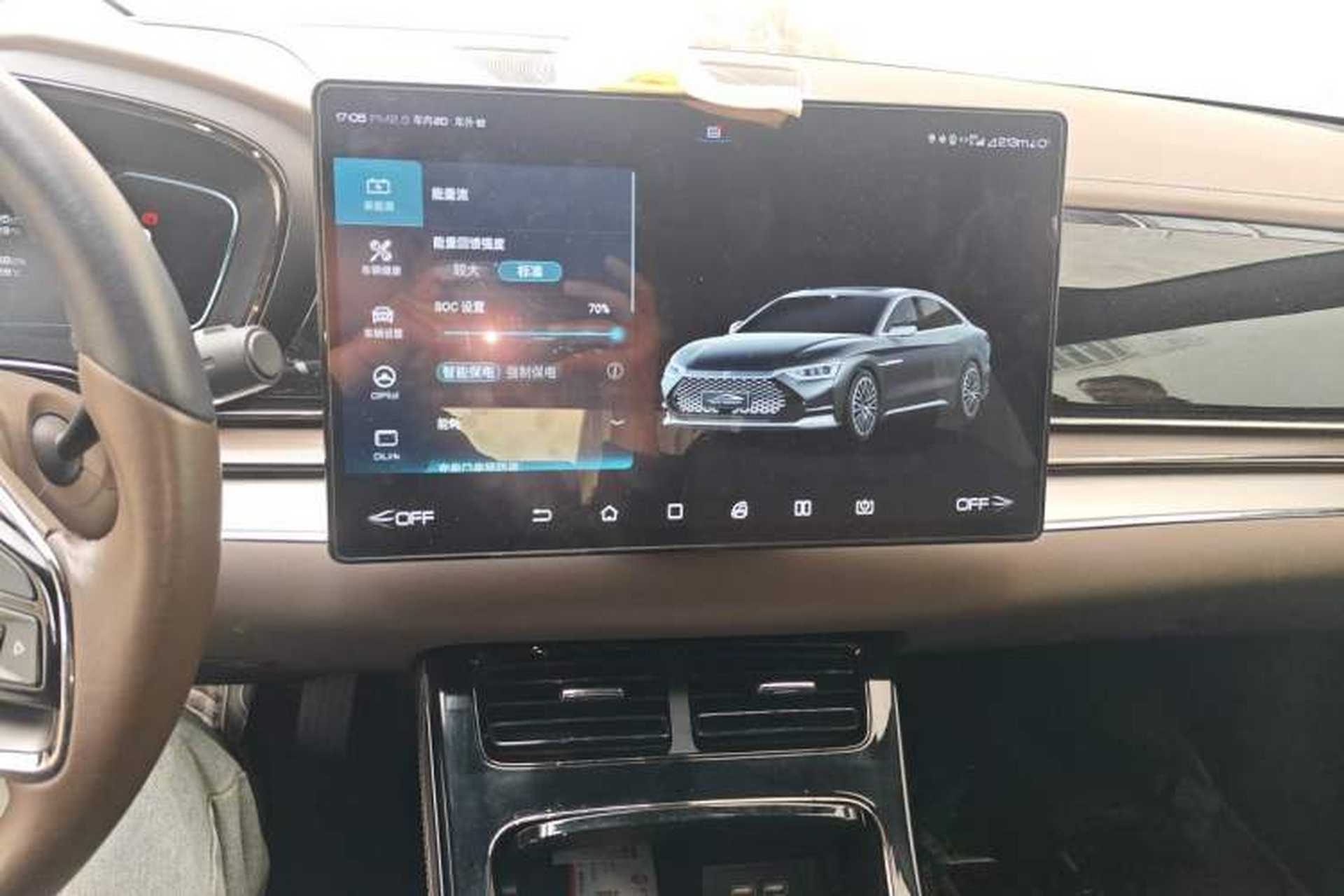 Used BYD Han 2020 DM Four-Wheel Drive Performance Edition Luxury Model Audio And AC Panel