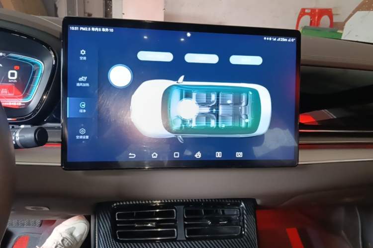 Used BYD Han 2020 DM Four-Wheel Drive Performance Edition Luxury Model Audio And AC Panel