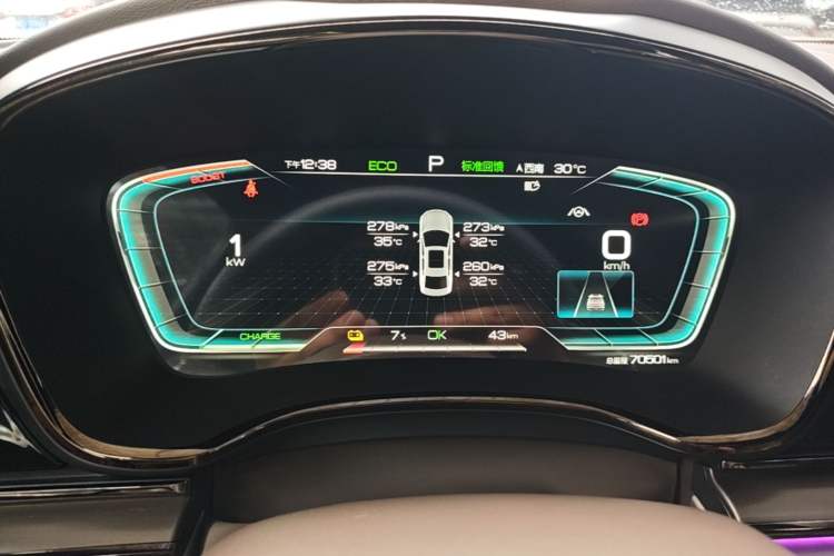 Used BYD Han 2020 EV Long-Range Deluxe Model Instrument Cluster