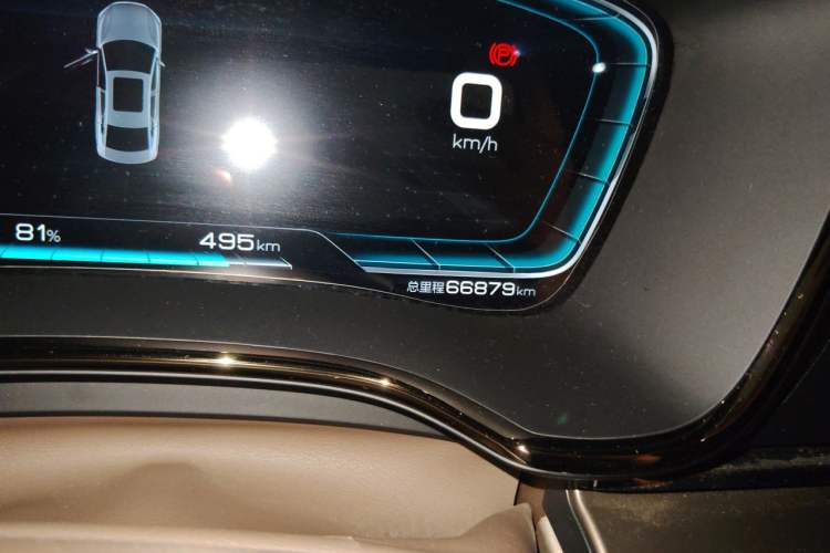 Used BYD Han 2020 EV Long-Range Luxury Model Odometer Close Up