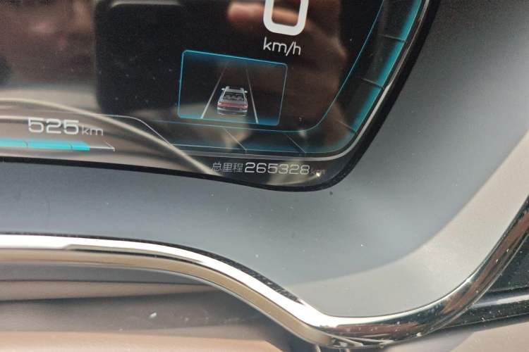 Used BYD Han 2020 EV Long-Range Luxury Model Odometer Close Up
