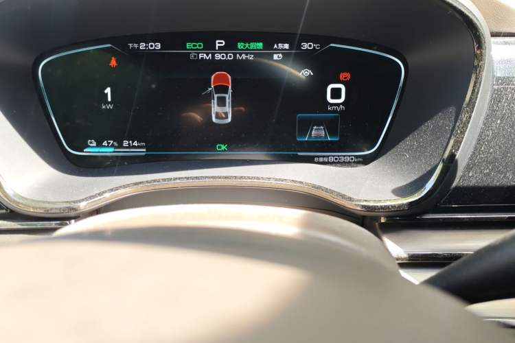 Used BYD Han 2020 EV Long-Range Luxury Model Odometer Close Up