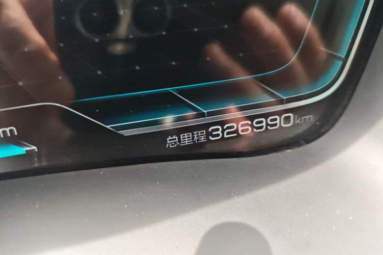 Used BYD Han 2020 EV Long-Range Luxury Model Odometer Close Up