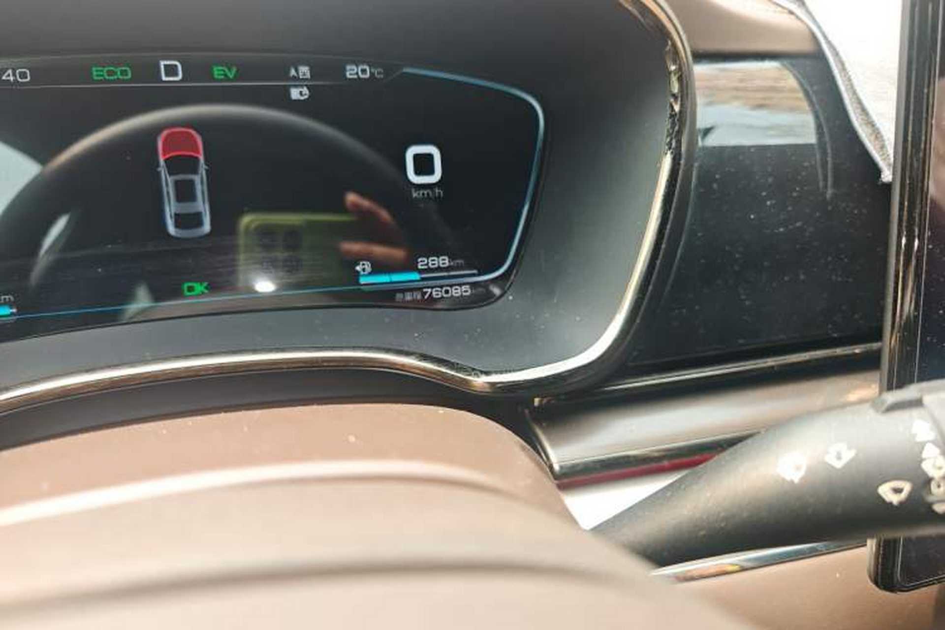 Used BYD Han 2020 DM Four-Wheel Drive Performance Edition Luxury Model Odometer Close Up
