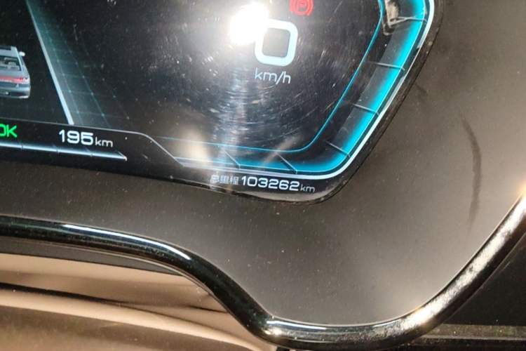 Used BYD Han 2020 EV Long-Range Luxury Model Odometer Close Up