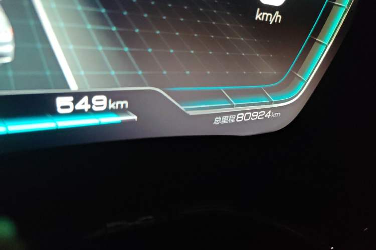 Used BYD Han 2020 EV Long-Range Luxury Model Odometer Close Up