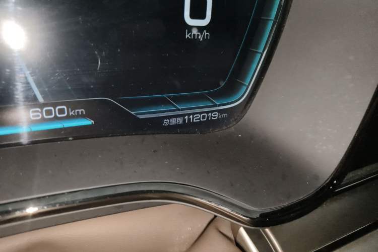 Used BYD Han 2020 EV Long-Range Luxury Model Odometer Close Up