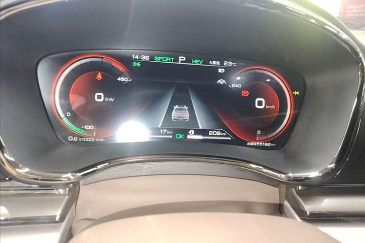 Used BYD Han 2020 DM Four-Wheel Drive Performance Edition Luxury Model Odometer Close Up