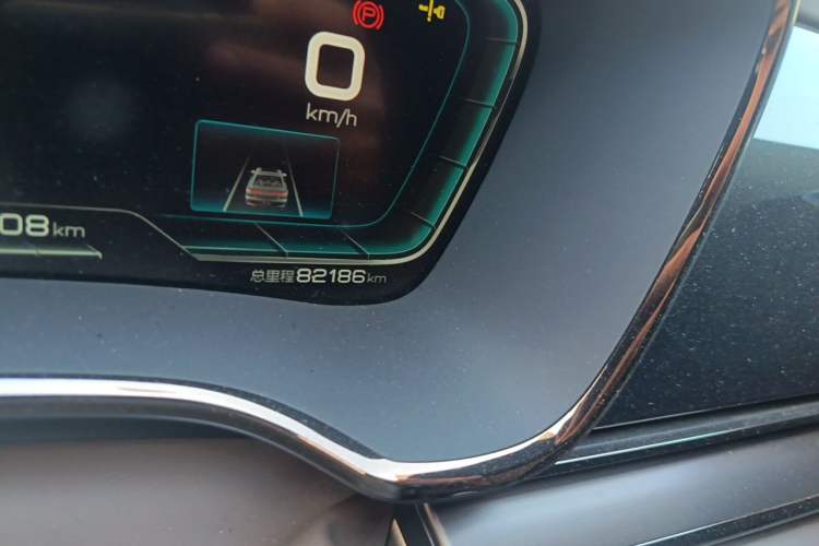 Used BYD Han 2020 EV Long-Range Luxury Model Odometer Close Up