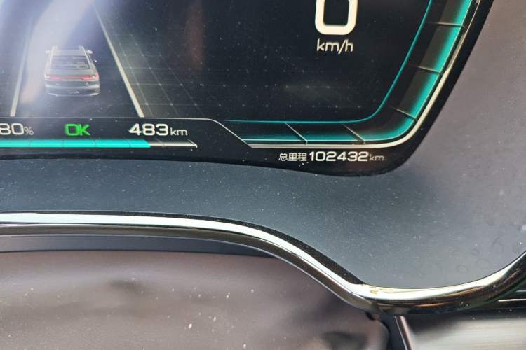 Used BYD Han 2020 EV Long-Range Deluxe Model Odometer Close Up