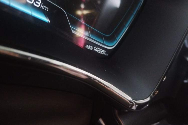Used BYD Han 2020 EV Long-Range Luxury Model Odometer Close Up