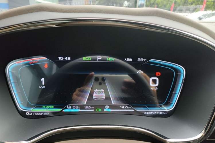 Used BYD Han 2020 DM Four-Wheel Drive Performance Edition Luxury Model Odometer Close Up