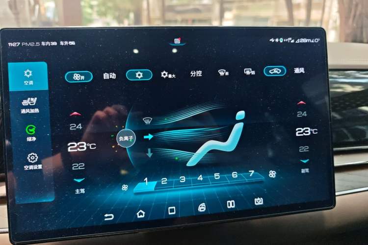 Used BYD Han 2020 DM Four-Wheel Drive Performance Edition Prestige Model Audio And AC Panel