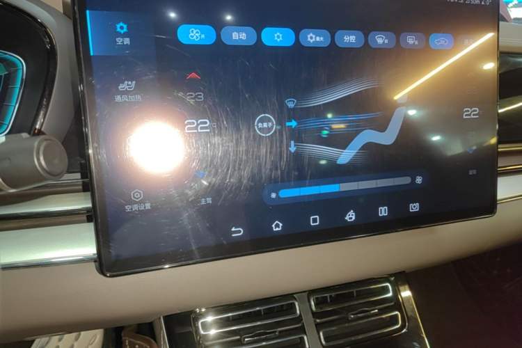 Used BYD Han 2020 DM Four-Wheel Drive Performance Edition Luxury Model Audio And AC Panel