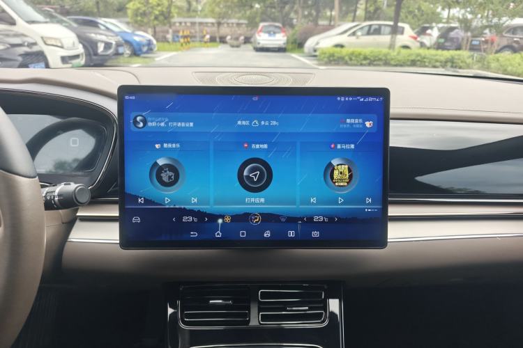 Used BYD Han 2020 DM Four-Wheel Drive Performance Edition Luxury Model Audio And AC Panel