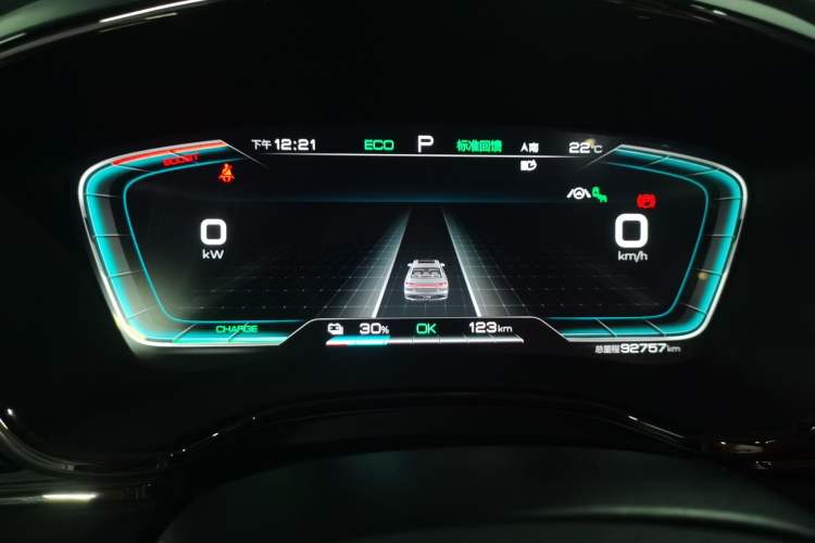 Used BYD Han 2020 EV Four-Wheel Drive High-Performance Flagship Model Instrument Cluster
