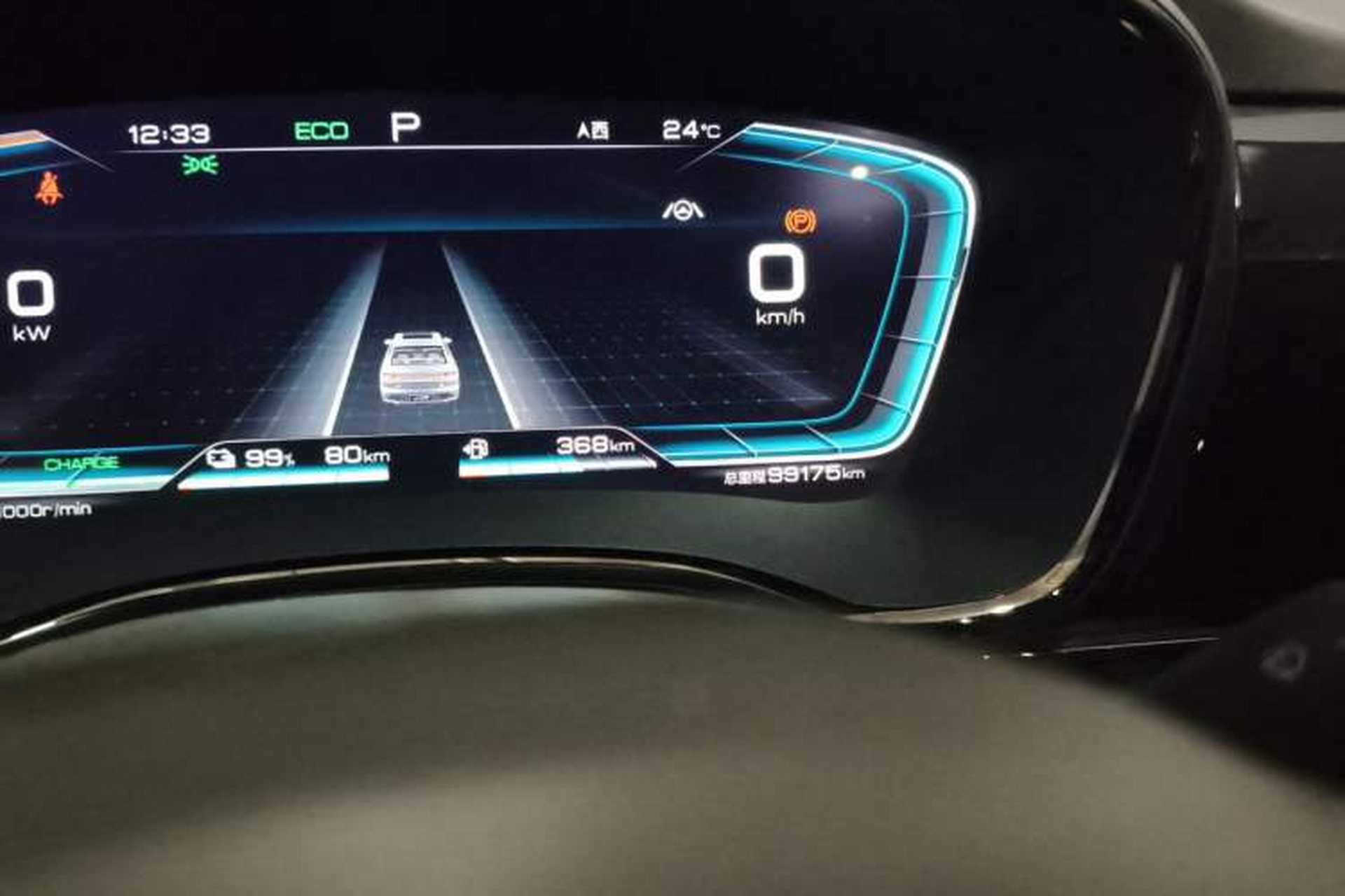 Used BYD Han 2020 DM Four-Wheel Drive Performance Edition Luxury Model Odometer Close Up