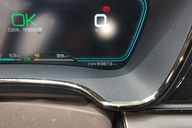 Used BYD Han 2020 DM Four-Wheel Drive Performance Edition Prestige Model Odometer Close Up