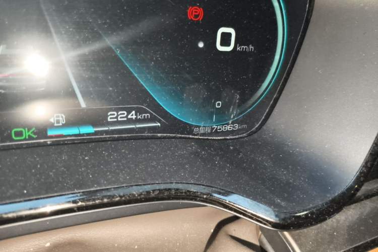 Used BYD Han 2020 DM Four-Wheel Drive Performance Edition Prestige Model Odometer Close Up