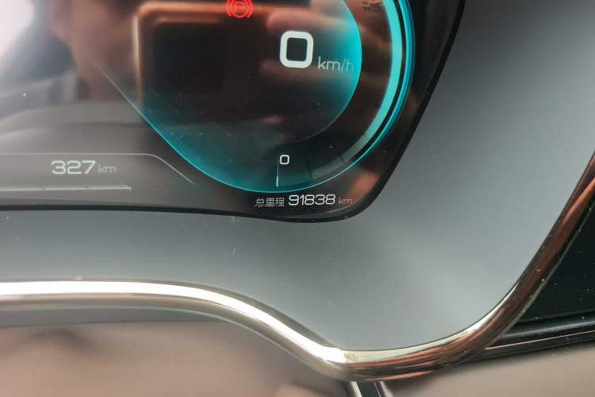 Used BYD Han 2020 EV Long-Range Luxury Model Odometer Close Up