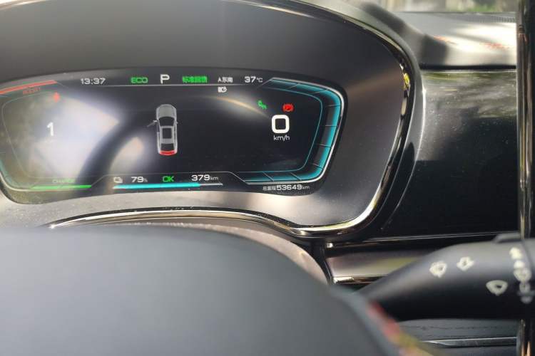 Used BYD Han 2020 EV Four-Wheel Drive High-Performance Flagship Model Odometer Close Up