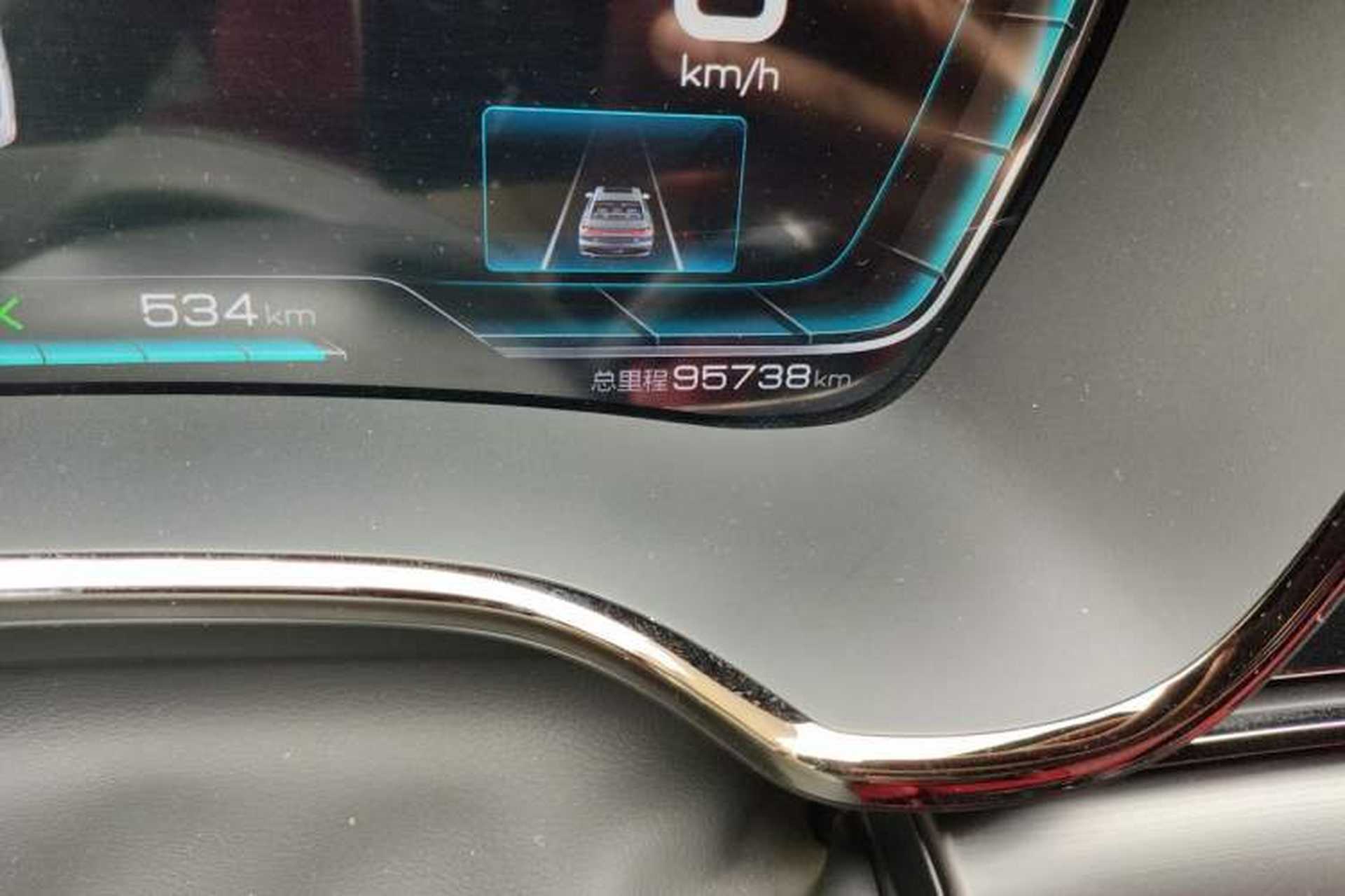 Used BYD Han 2020 EV Four-Wheel Drive High-Performance Flagship Model Odometer Close Up