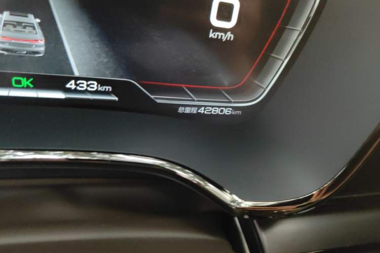 Used BYD Han 2020 EV Long-Range Luxury Model Odometer Close Up