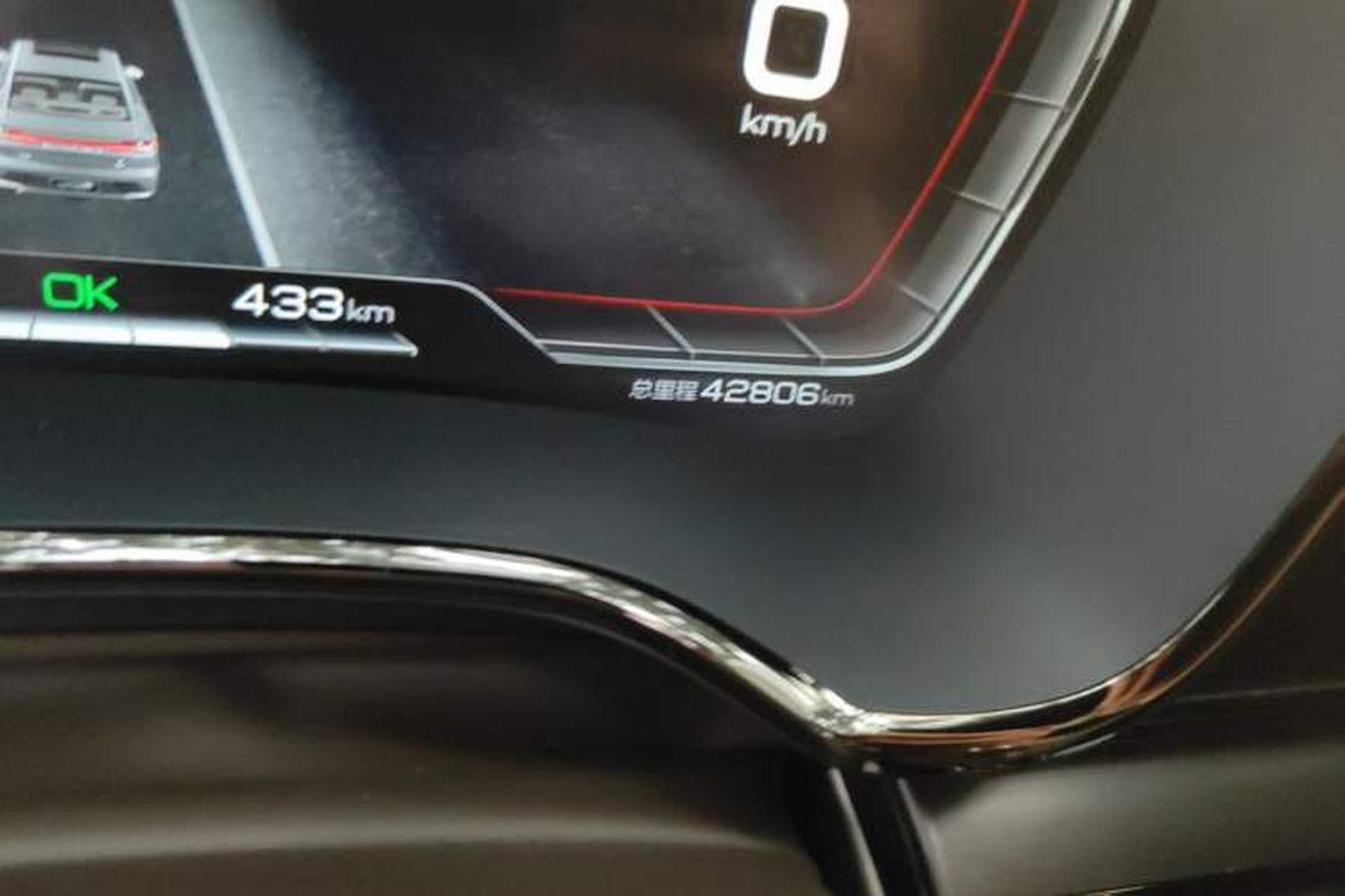 Used BYD Han 2020 EV Long-Range Luxury Model Odometer Close Up
