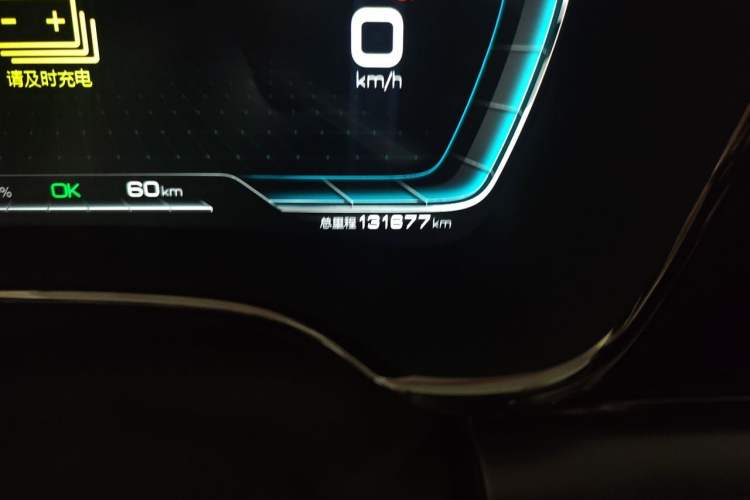 Used BYD Han 2020 EV Long-Range Deluxe Model Odometer Close Up