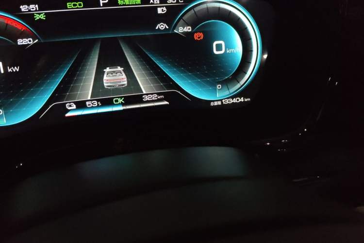 Used BYD Han 2020 EV Long-Range Luxury Model Odometer Close Up