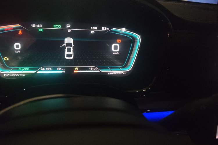 Used BYD Han 2020 DM Four-Wheel Drive Performance Edition Prestige Model Odometer Close Up