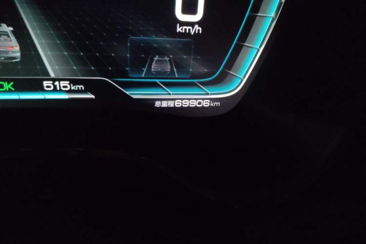 Used BYD Han 2020 EV Long-Range Deluxe Model Odometer Close Up