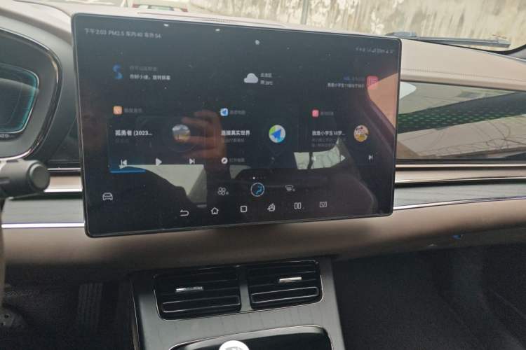 Used BYD Han 2020 EV Long-Range Deluxe Model Audio And AC Panel