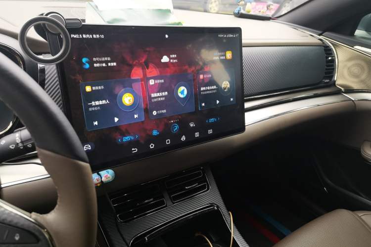 Used BYD Han 2020 EV Long-Range Luxury Model Audio And AC Panel