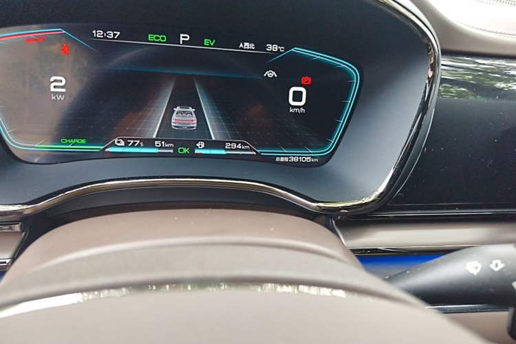 Used BYD Han 2020 DM Four-Wheel Drive Performance Edition Prestige Model Odometer Close Up