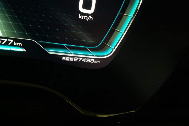 Used BYD Han 2020 EV Long-Range Luxury Model Odometer Close Up