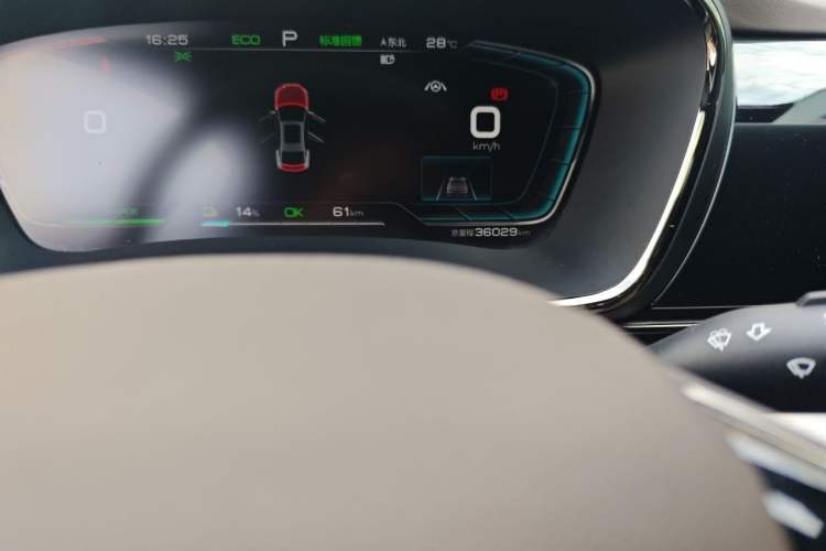 Used BYD Han 2020 EV Long-Range Luxury Model Odometer Close Up