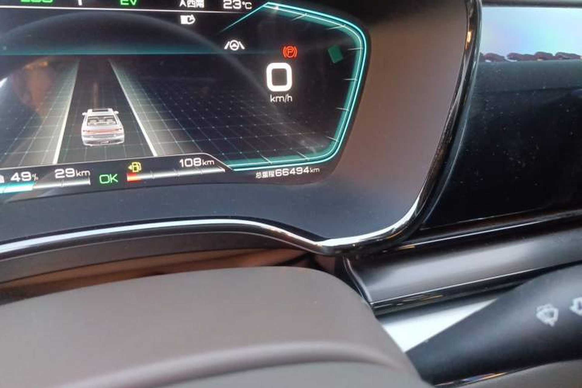 Used BYD Han 2020 DM Four-Wheel Drive Performance Edition Luxury Model Odometer Close Up