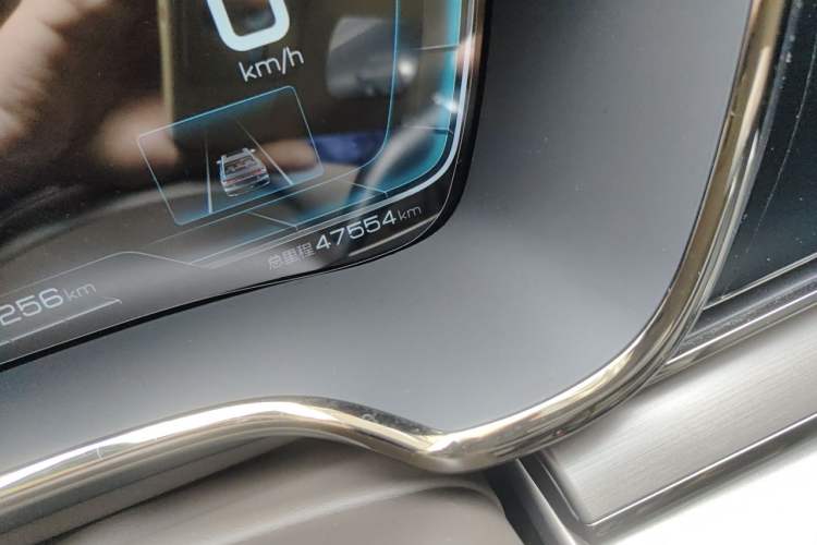 Used BYD Han 2020 EV Long-Range Luxury Model Odometer Close Up