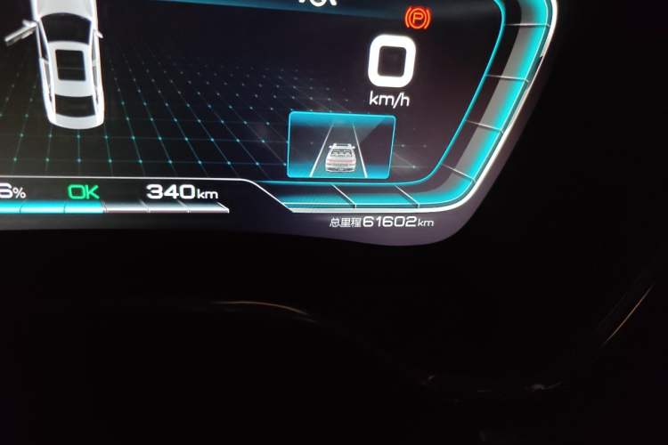 Used BYD Han 2020 EV Long-Range Luxury Model Odometer Close Up